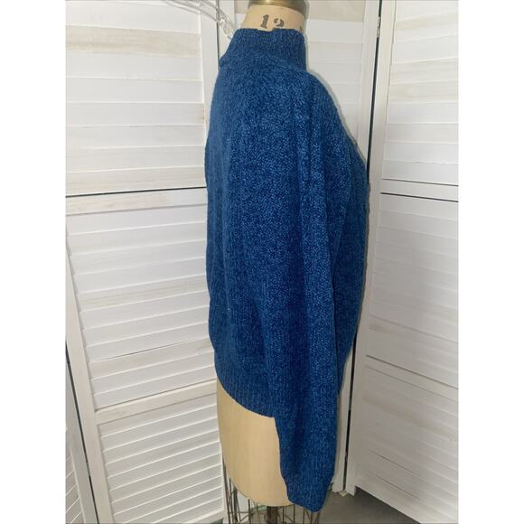Vintage 90s Partners Mervyns Women’s Blue Long Sleeve Acrylic Sweater Large - Picture 3 of 8